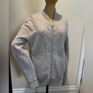 Club Monaco Light Gray Bomber Jacket (XS)